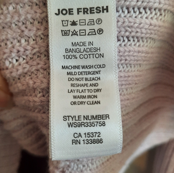 Joe Fresh Lilac Purple V Neck Knit Sweater - Picture 7 of 9